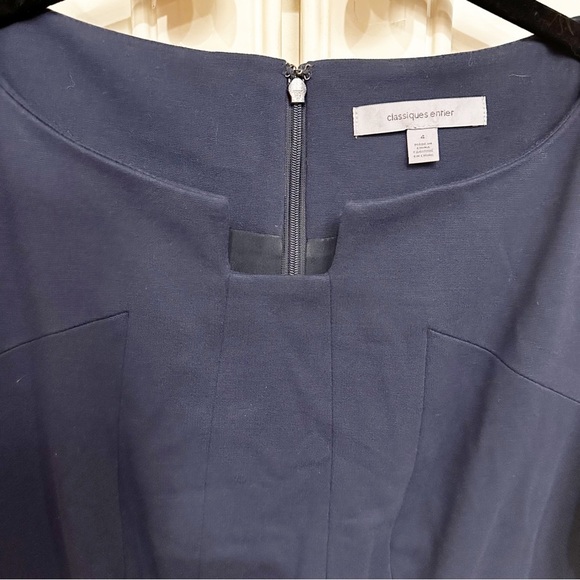 Classiques Entier Women’s Navy Blue Classic Office Knee Length Ponte Lined Dress - Picture 10 of 10